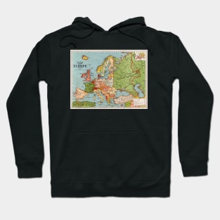 Vintage hi resolution map of europe Hoodie